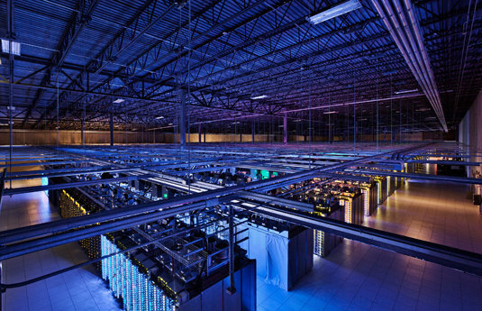 Google's data center in Council Bluffs, Iowa, covers 115,000 square feet
